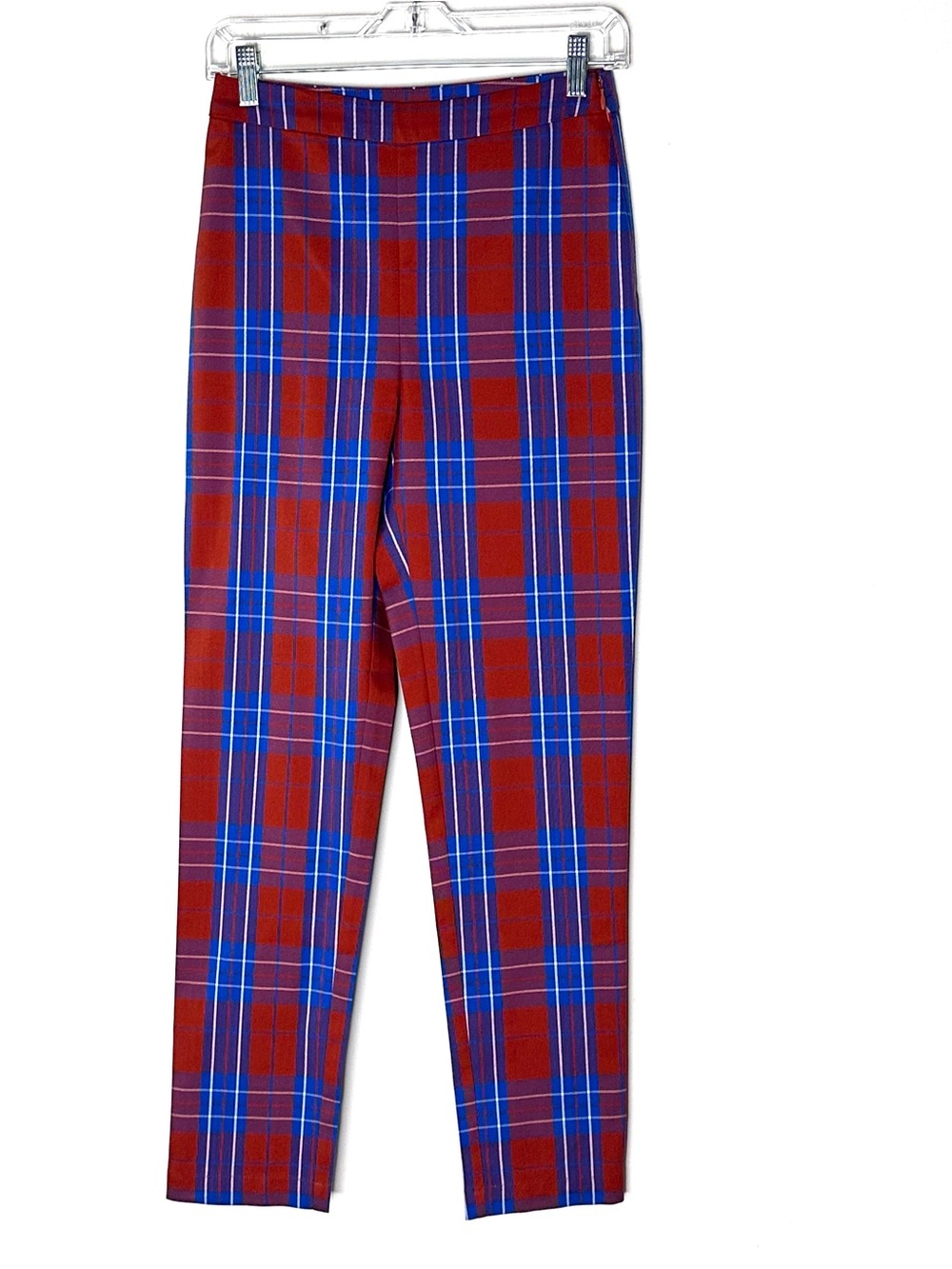 New!! Hunter Bell Kaia Stretch Plaid Peplum Top & Carson Pants Set Size 0 - Picture 7 of 9
